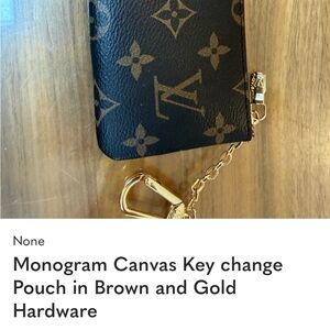 Key change Pouch in Brown with Gold Hardware make an offer